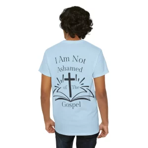 Christian Faith Unisex Heavy Cotton Tee - 'I Am Not Ashamed of The Gospel'