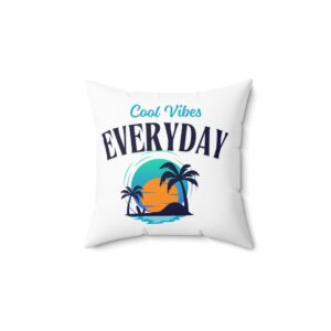 Cool Vibes Everyday Square Pillow - Tropical Home Decor