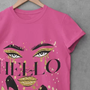 Chic Hello Graphic T-Shirt for Fashion Lovers