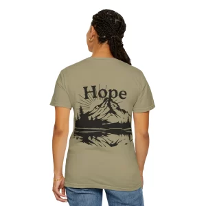 Hope Mountain Unisex Garment-Dyed T-Shirt - Inspiring Nature Tee for Adventurers