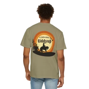 Dyed T-Shirt, Cowboy Tee, Western Style Shirt, Fun Graphic Tee, Gift for Horse Lovers, Casual Wear