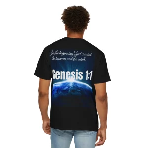 Unisex Garment-Dyed T-Shirt - Genesis 1:1 - Inspirational Earth Design