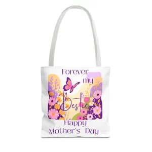 Forever My Bestie Floral Tote Bag - Perfect for Mother's Day Gifts