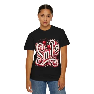 Unisex Smile Garment-Dyed T-Shirt - Positive Vibes for Every Occasion