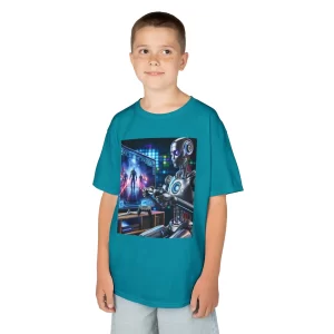 Kids Heavy Cotton™ Tee - Futuristic Robot Gamer Design