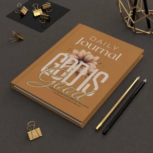 Elegant Floral Journal - Daily Reflection Notebook, Gratitude Journal, Inspirational Gift, God is Good, Self-Care Writing, Home Office Decor