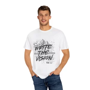 Visionary Garment-Dyed T-Shirt, Motivational Tee, Faith-Based Apparel, Christian Gift, Inspirational Outfit, Casual Wear