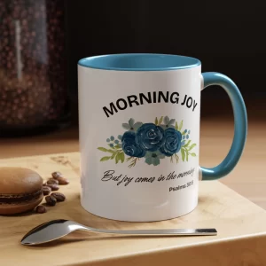 Coffee Mug - Morning Joy Floral Design, Gift for Coffee Lovers and Home Decor