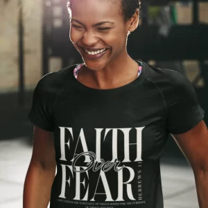 Faith Over Fear  Soft style T-Shirt, Inspirational Tee, Motivational Shirt, Gift for Believers, Faith-Based Apparel